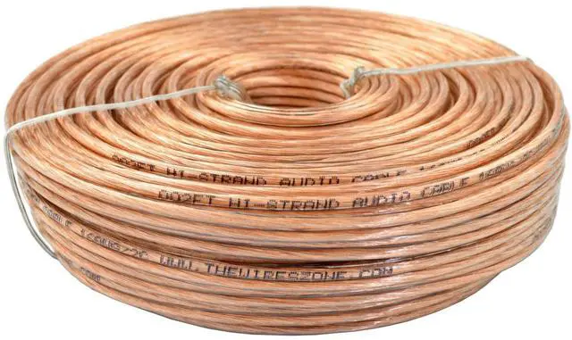 Alt view image 3 of 3 - Car Home Audio Speaker Wire Transparent Clear Cable 14AWG 100ft 14/2 Gauge