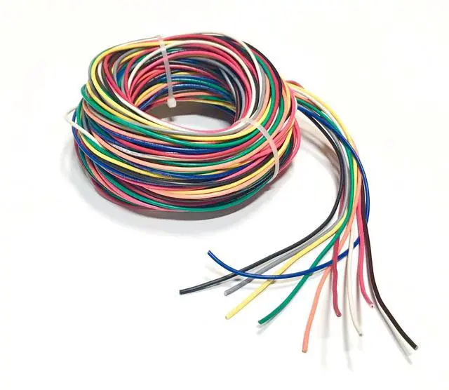 Main image of 18 AWG GAUGE WIRE 10 COLORS 5 FT EA PRIMARY STRANDED COPPER POWER REMOTE CABLE