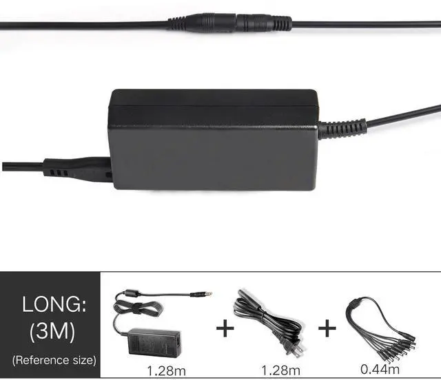 Alt view image 4 of 7 - DC 12V 5A Power Supply CCTV Security Camera DVR 8 Split Swann Lorex Defender Adapter with 8 ways cable