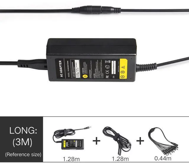 Alt view image 5 of 7 - DC 12V 5A Power Supply CCTV Security Camera DVR 8 Split Swann Lorex Defender Adapter with 8 ways cable