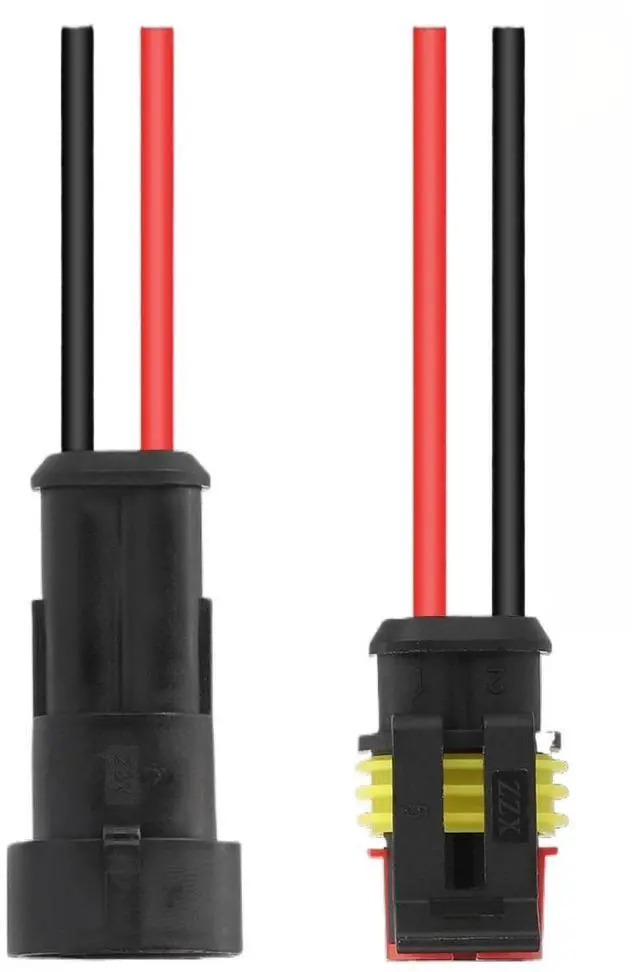 Alt view image 5 of 7 - 20X Car Waterproof Electrical Wire Cable Connector Male Female 2Pin Way Plug Kit