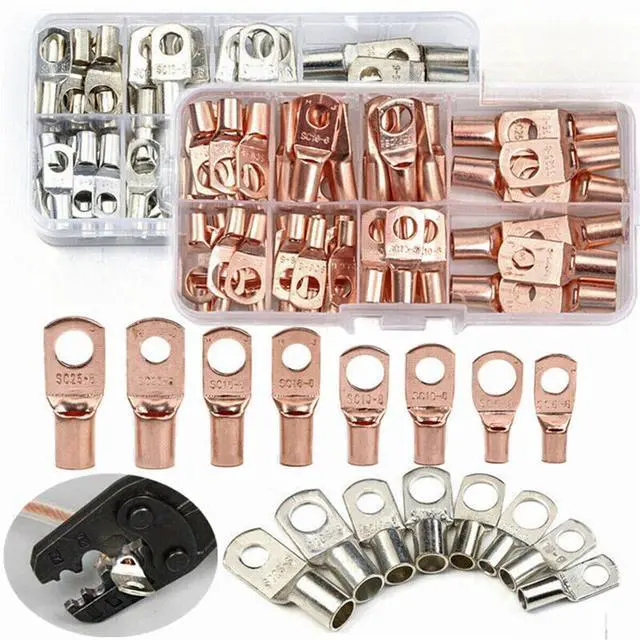 Main image of 280PCS Car Copper Lug Ring Terminals Cable Electrical Wire Crimp Connectors Kit