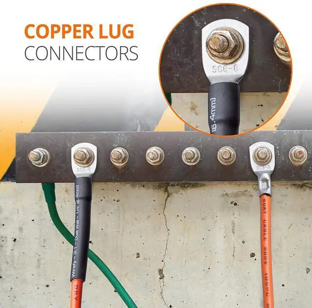 Alt view image 4 of 7 - 280PCS Car Copper Lug Ring Terminals Cable Electrical Wire Crimp Connectors Kit