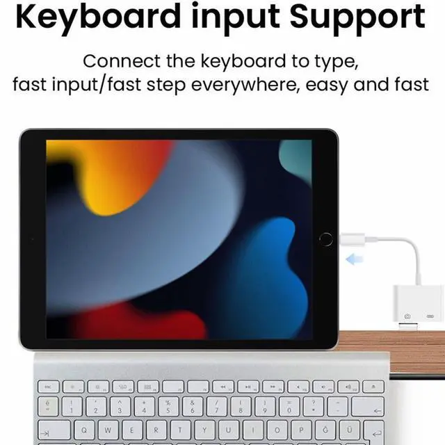 Alt view image 3 of 4 - 2 in 1 8-PIN to USB 3.0 OTG Adapter for iPhone Connect USB Flash Drive, Camera