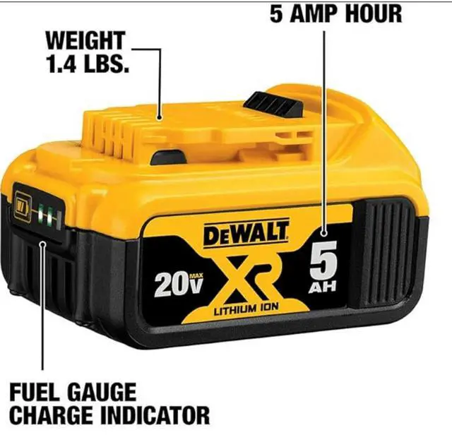 Alt view image 2 of 7 - DEWALT DCB205 20V 5Ah Power Tool Battery,1Pack