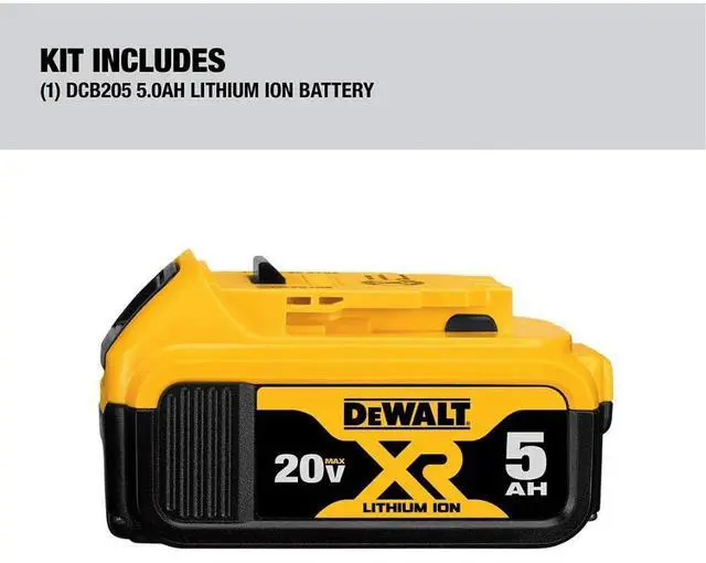 Alt view image 3 of 7 - DEWALT DCB205 20V 5Ah Power Tool Battery,1Pack