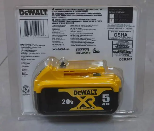 Alt view image 7 of 7 - DEWALT DCB205 20V 5Ah Power Tool Battery,1Pack
