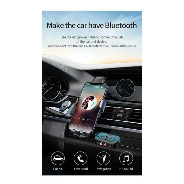 Alt view image 4 of 4 - 5.0 All-In-1 Bluetooth Receiver NFC Bluetooth Transmitter Supports TF Card U Disk Playback RCA Call Adapter Durable