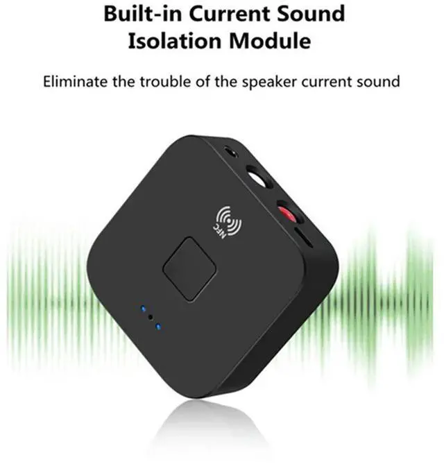 Alt view image 3 of 4 - For NFC Bluetooth 5.0 Audio Receiver 3.5Mm AUX RCA Stereo Hi-Fi Music Wireless Adapter For Car Home Speakers Durable Easy