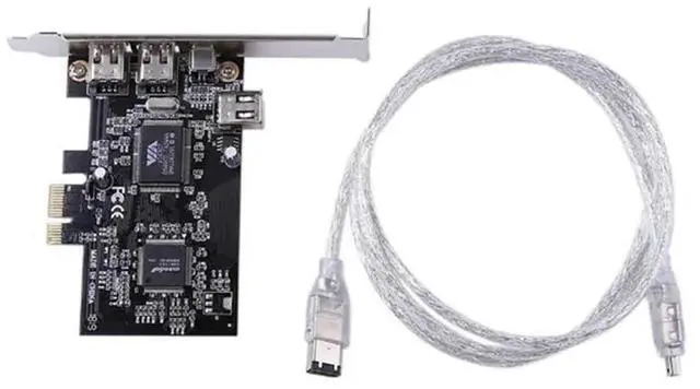 Alt view image 4 of 4 - Pcie 4 Port (3X 6Pin+1X 4Pin) Firewire 800 IEEE 1394 Adapter Card High Speed 800Mbps Free 6Pin To 4Pin Cable Easy To Use