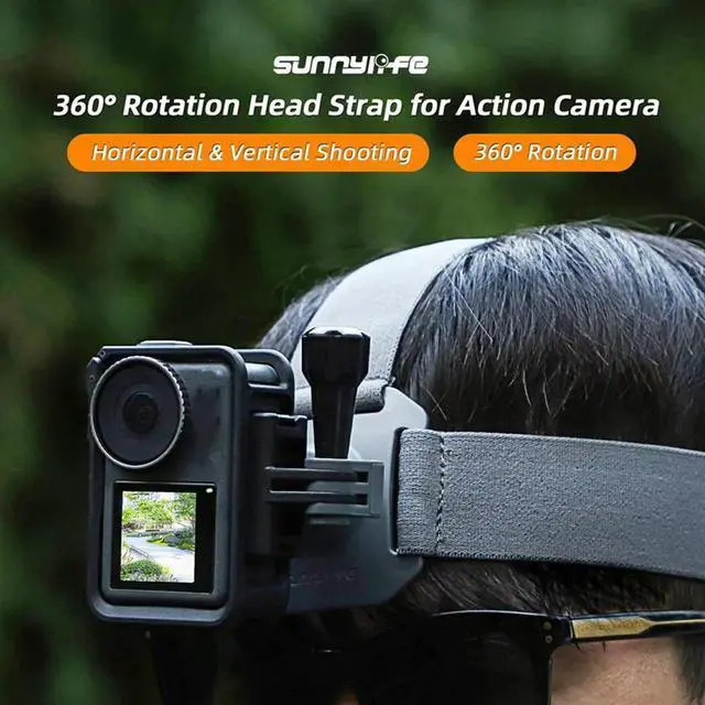 Alt view image 3 of 4 - SUNNYLIFE For Action4 GO3 Universal Headband Mount 360° Multifunctional Gopro12 Sports Camera Phone Headband,Gray Easy In