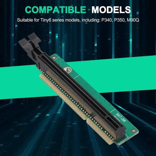 Alt view image 3 of 4 - PCI-E 16X Graphic Card Adapter Card Tiny 6 Riser Card For Tiny6 Series Models P340 P350 M90Q PCIE Riser Card