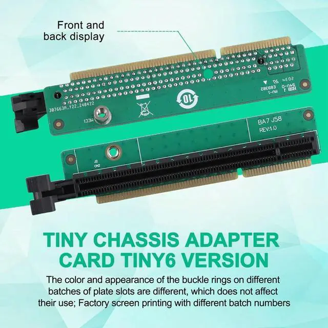 Alt view image 4 of 4 - PCI-E 16X Graphic Card Adapter Card Tiny 6 Riser Card For Tiny6 Series Models P340 P350 M90Q PCIE Riser Card