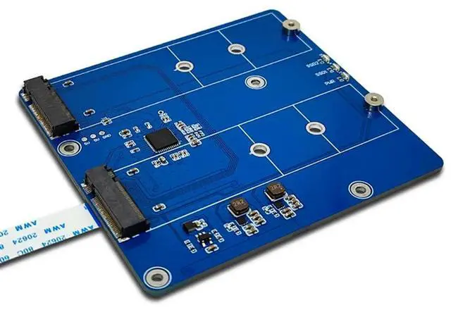 Alt view image 2 of 4 - Expansion Board Module For Raspberry Pi 5 PCIE M.2 Dual SSD Expansion Board NVME Protocol Portable Module