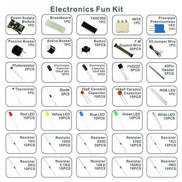 Alt view image 3 of 4 - MB-102 DIY Project Starter Kit For UNO R3 Kit Electronic DIY Kit Electronic Component Set With Points Breadboard