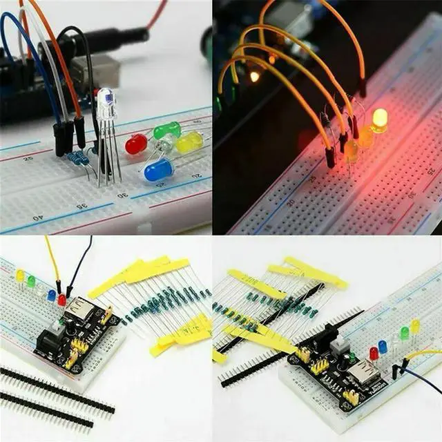 Alt view image 4 of 4 - MB-102 DIY Project Starter Kit For UNO R3 Kit Electronic DIY Kit Electronic Component Set With Points Breadboard