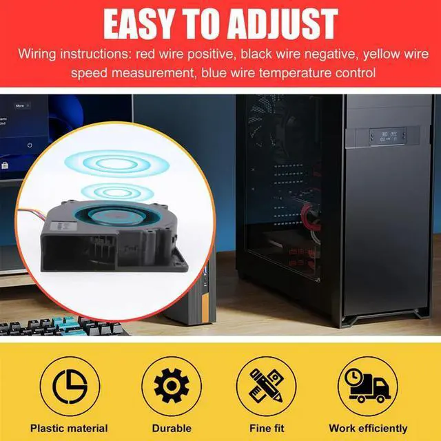 Alt view image 2 of 4 - 12032 DC 12V 4Pin PWM Function Double Ball Bearing Cooling Blower Fan For X1/P1