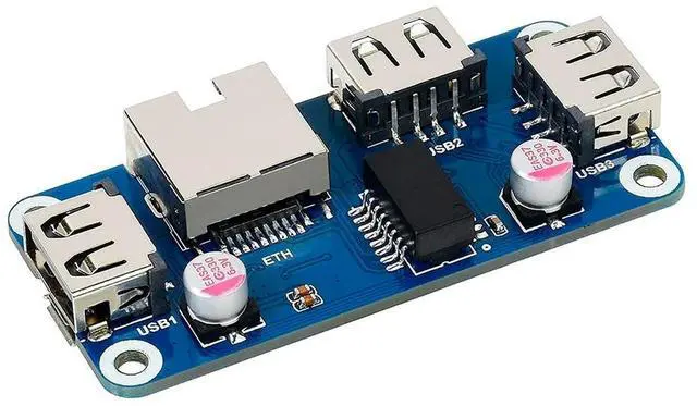 Alt view image 2 of 4 - Ethernet/USB HUB HAT(B) For Raspberry Pi 4B/3B+/3A+/2B/Zero/Zero With Zero WH,With 1X RJ45 Ethernet Port