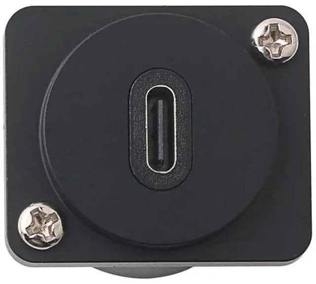 Alt view image 2 of 4 - USB USBC Type C Typec Female To Female F-F Panel Mount Extention Round Adapter