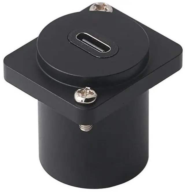 Alt view image 3 of 4 - USB USBC Type C Typec Female To Female F-F Panel Mount Extention Round Adapter