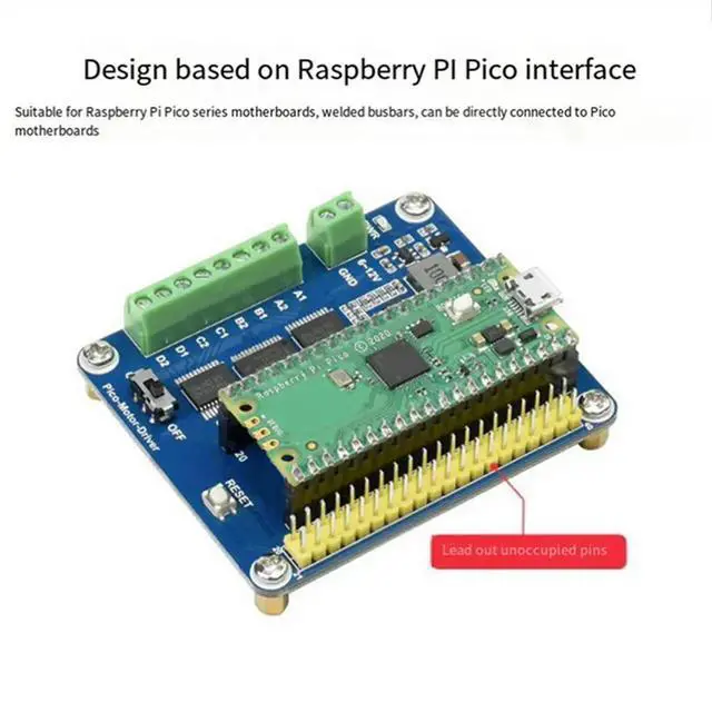 Alt view image 3 of 4 - For Raspberry Pi Raspberry Pico Spare Parts Parts Expansion Board 4-Way DC Motor Interface/5V Regulated/I2C Motor Driver