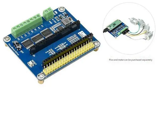 Alt view image 4 of 4 - For Raspberry Pi Raspberry Pico Spare Parts Parts Expansion Board 4-Way DC Motor Interface/5V Regulated/I2C Motor Driver