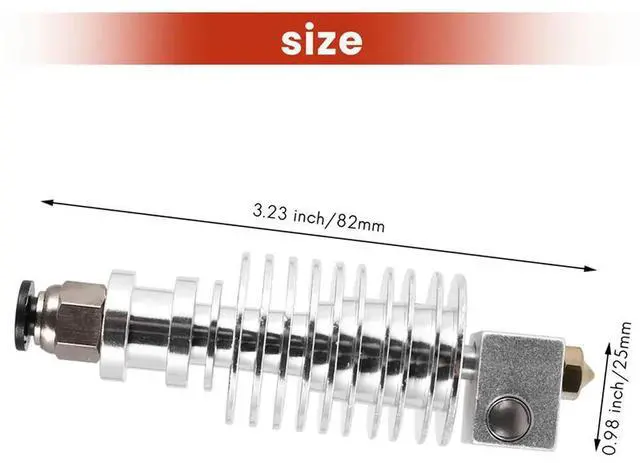 Main image of 2Pcs Durable V5 J Head Hotend Extruder Hot 0.4Mm 3D Printer Parts For Anycubic I3 Mega 3D Printer For 1.75Mm Filament