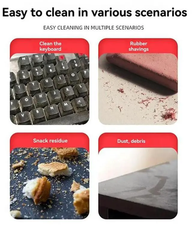 Alt view image 2 of 4 - YOC-Mini Cute Ladybug Desktop Vacuum Cleaner Dust Collector For Home Office Table Cleaning Brush Keyboard Cleaner