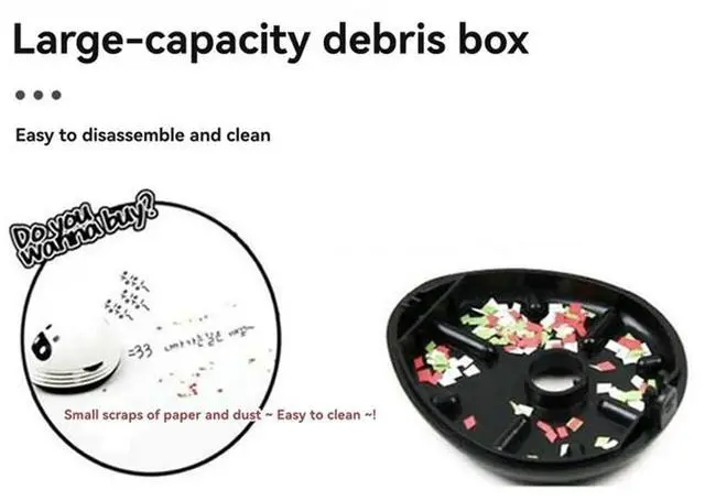 Alt view image 3 of 4 - YOC-Mini Cute Ladybug Desktop Vacuum Cleaner Dust Collector For Home Office Table Cleaning Brush Keyboard Cleaner