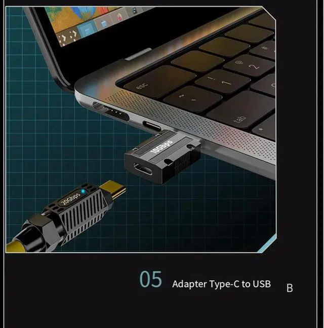 Main image of Fast Charging Data Cable 20Gbps 8K HD C To C Spring Cable Type C Scale Extender Cord