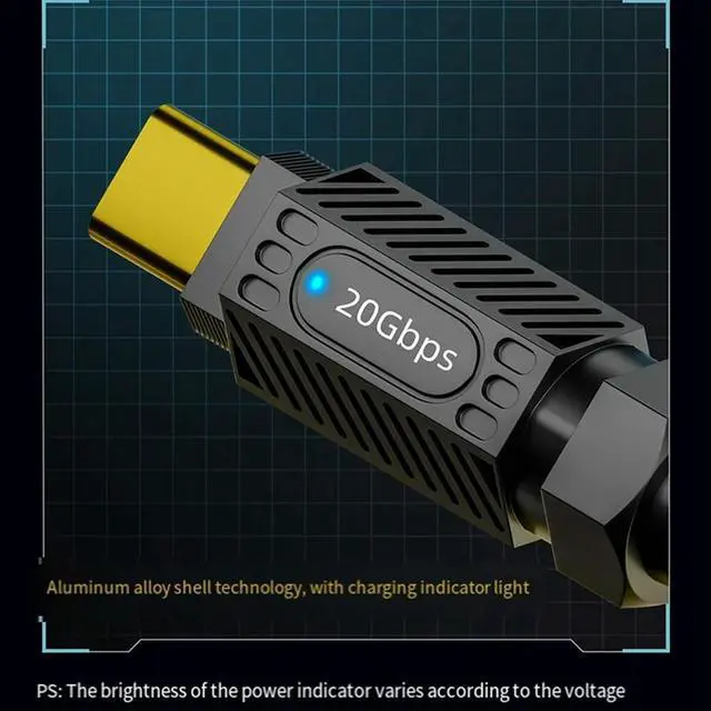 Alt view image 2 of 4 - Fast Charging Data Cable 20Gbps 8K HD C To C Spring Cable Type C Scale Extender Cord