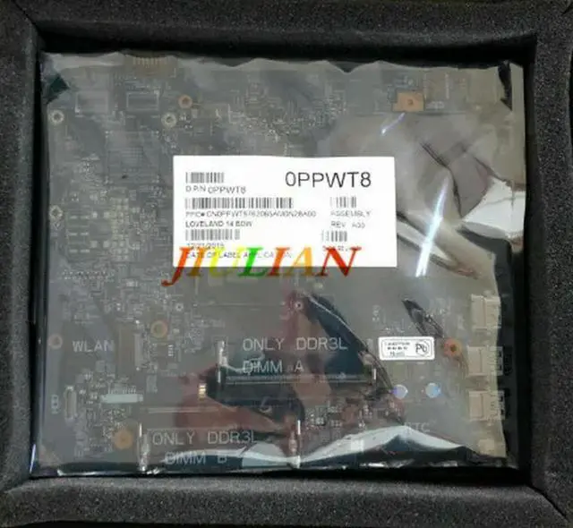 Main image of CN-0PPWT8 0PPWT8 For LATITUDE 14 3460 3560 LAPTOP NOTEBOOK MOTHERBOARD i3-5015U PPWT8