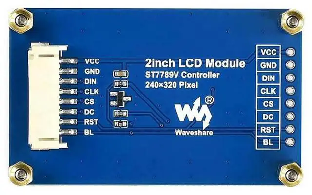 Alt view image 2 of 4 - Waveshare 2Inch IPS LCD Display For Raspberry Pi Pico,65K RGB Colors, 320X240 Pixels, SPI Interface Embedded ST7789VW Dri
