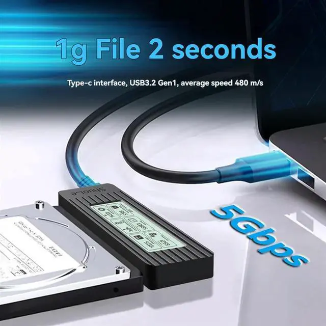 Alt view image 2 of 4 - Shuole USB C To SATA IDE Hard Disk Adapter Converter Cable For 3.5 2.5 Inch HDD/SSD SATA III Hard Drive Adapter For PC La