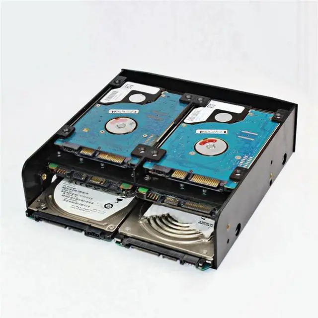 Alt view image 3 of 4 - OiMulti-Functional Hard Drive Conversion Rack 2.5" / 3.5" HDD / SSD To 5.25" Floppy Drive Bay Computer Mounting Br