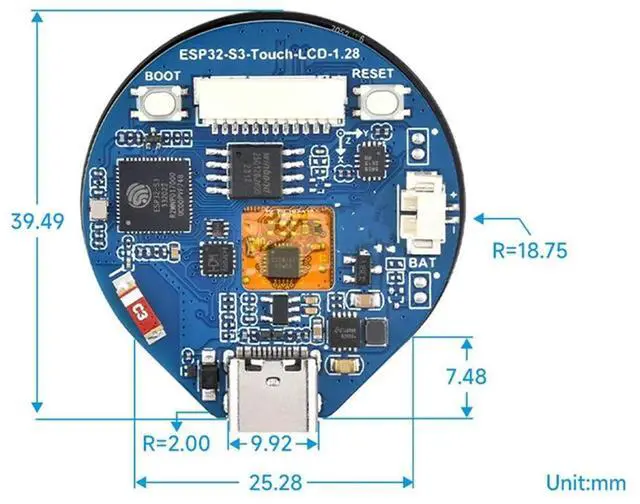 Alt view image 4 of 4 - 1 Piece ESP32-S3 Development Board Black ABS With Bluetooth Accelerometer Gyroscope Sensor