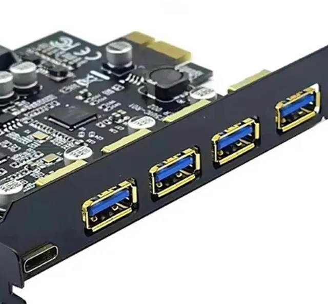Main image of USB 3.2 PCIE Expansion Card PCIE 1X To USB 3.2 TYPE-C USB 3.2 Gen1 Adapter Multiplier USB3.2 PCI E Controller 5Gbps