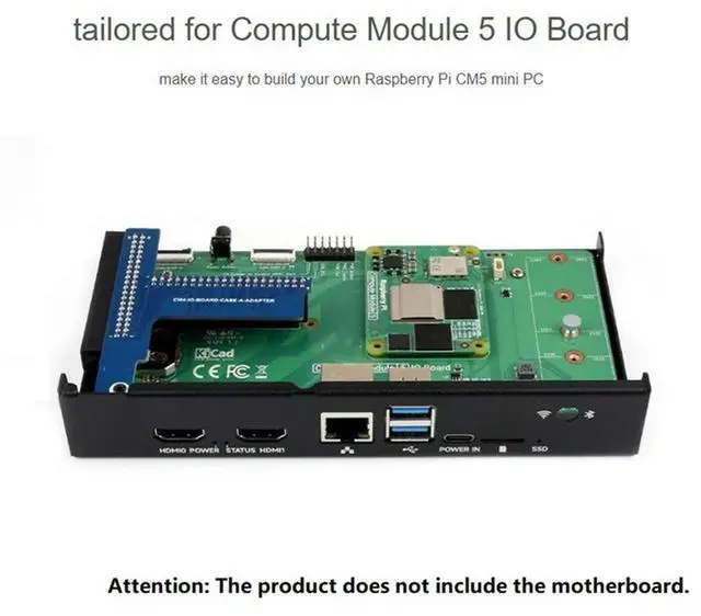 Alt view image 2 of 4 - CM5 l Case For Raspberry Pi Compute Module 5 IO Board With Cooling Fan