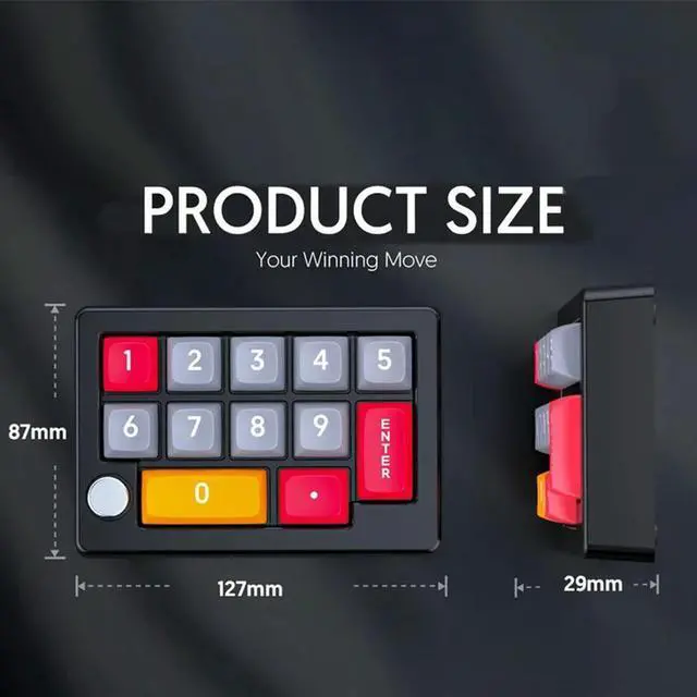 Alt view image 4 of 4 - 13 Key Macro Programmable Keyboard Fully Hot Swappable Mechanical Switch 7 Color RGB Light Gaming Keyboard Easy To Use