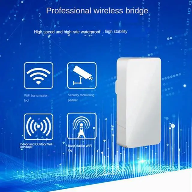 Alt view image 3 of 4 - 2Pcs Outdoor Router Wireless Bridge Wireless Bridge Router 1KM Long Range Extender 24V POE EU Plug