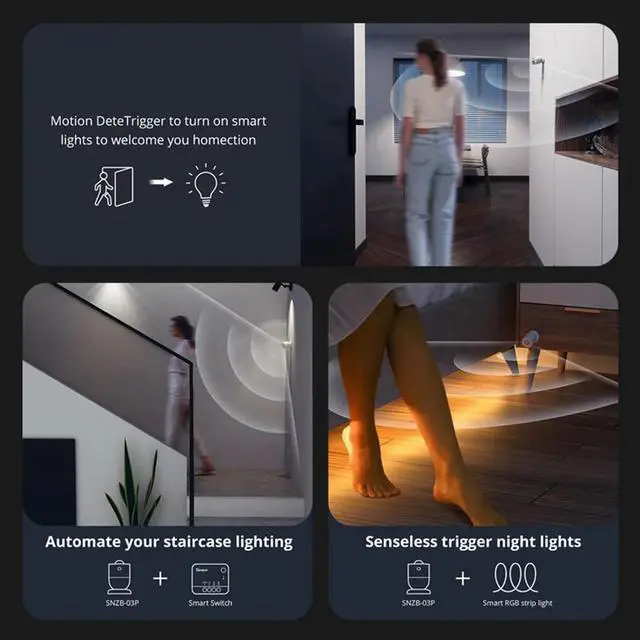 Alt view image 2 of 4 - Zigbee Motion Sensor Human Presence Sensor Infrared Detection Alarm Home For Alexa Google Home things Alice