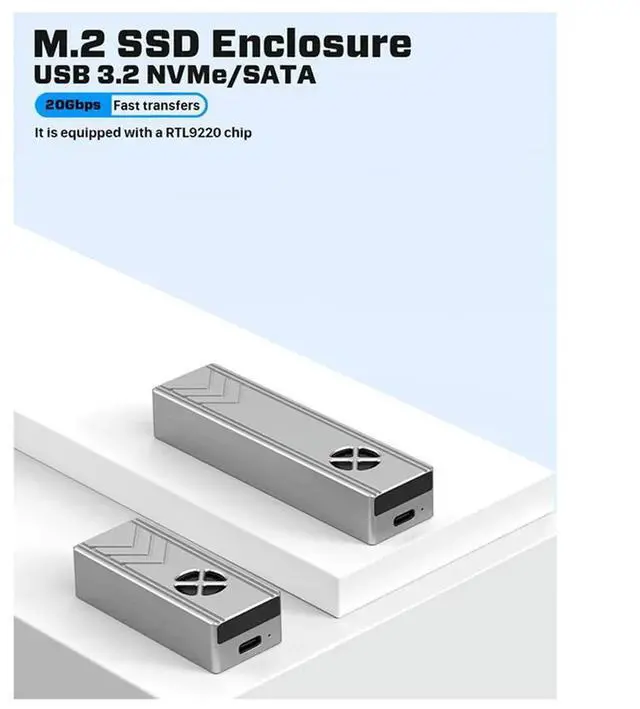 Alt view image 4 of 4 - 20G M.2 Solid State Drive Box NGFF-NVME Dual Protocol External Reading Notebook Mobile Phone Office Use