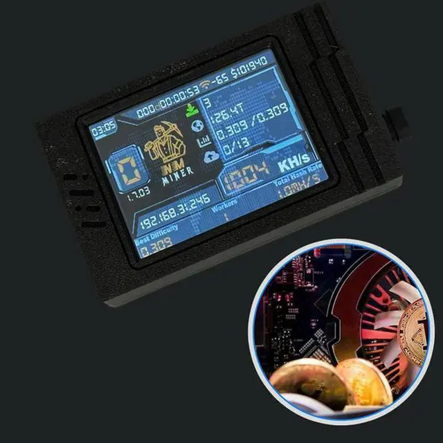 Alt view image 4 of 4 - Nerdminer V2 MAX Solo Miner 1050KH/S BTC Crypto Bitcoin Miner 2.8 Inch Display Miner Nerdminer Win 3.125 BTC