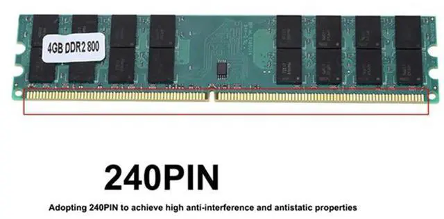 Alt view image 4 of 4 - 16GB 4X4GB PC2-6400 DDR2 800MHZ 240Pin For Dedicated Desktop Memory Ram 1.8V SDRAM Only For