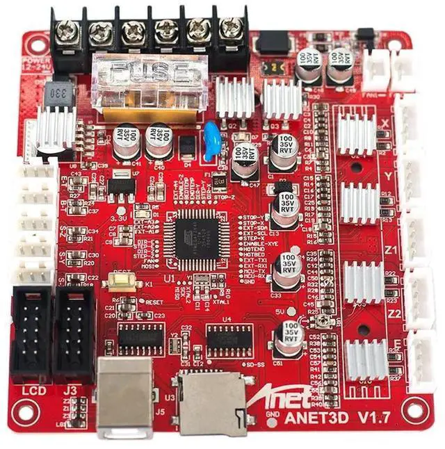 Alt view image 3 of 4 - Anet Mainboard A1284-Base V1.7 Base Control Board Mother Board For Reprap 3D Printer Part 3D Printer Accessories