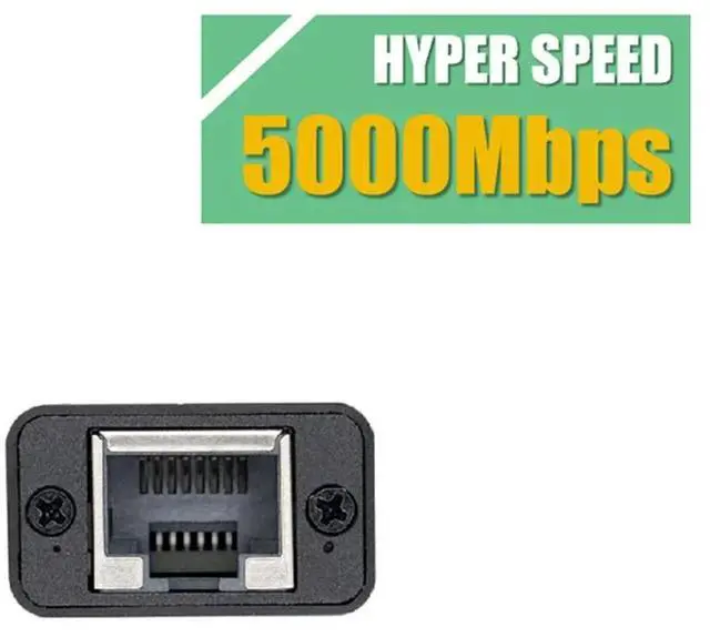 Main image of WISDPI USB 3.2 To 5Gbe Adapter (WP-UT5) Wired LAN Network Connection 5G, 2.5G, 100Mbps, 5000Mbps USB-C To RJ45 Network