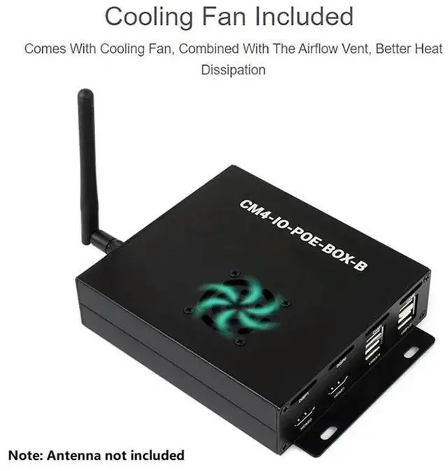 Alt view image 2 of 2 - For Raspberry Pi Compute Module 4 Poe Mini-Computer (Type B) Based ,With l Case Cooling Fan CM4 Poe IO Board US Plug
