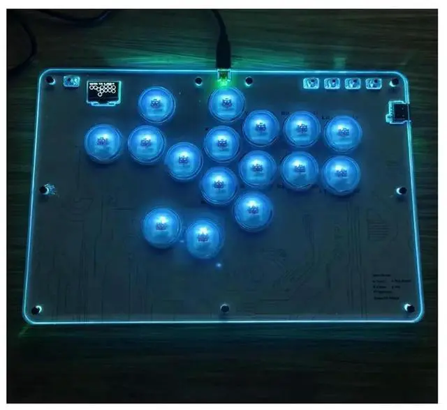 Main image of Arcade Joystick Hitbox Controller RGB Fighting Game Keyboard 16 Keys All-Button Controller For PS5 PS4 PS3 Steam Deck