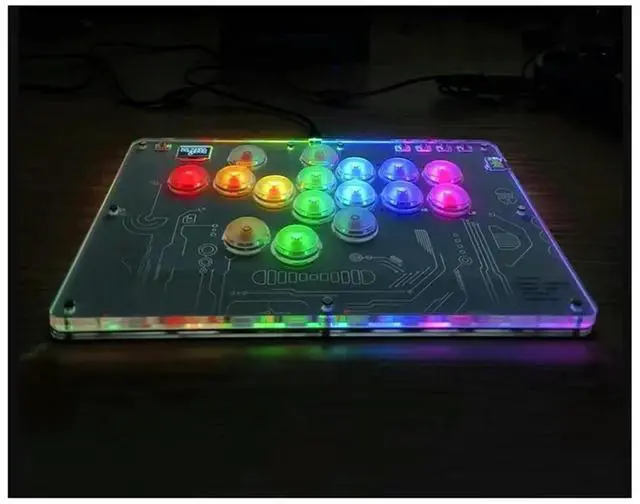Alt view image 2 of 4 - Arcade Joystick Hitbox Controller RGB Fighting Game Keyboard 16 Keys All-Button Controller For PS5 PS4 PS3 Steam Deck