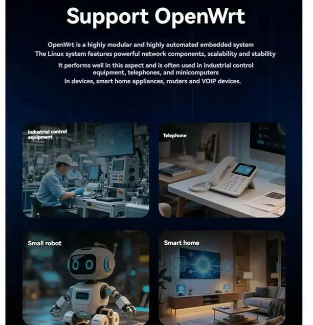 Alt view image 3 of 4 - For Orange Pi R2S Development Board 8GB EMMC 8-Core RISC-V AI 2 TOPS CPU 2-LAN Port Support Openwrt Ubuntu